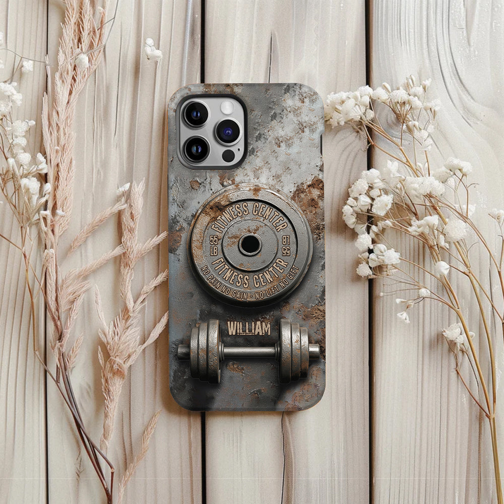 Ohne Fleiß kein Preis – Personalisierte Handyhülle mit Fitness-Vollbilddruck