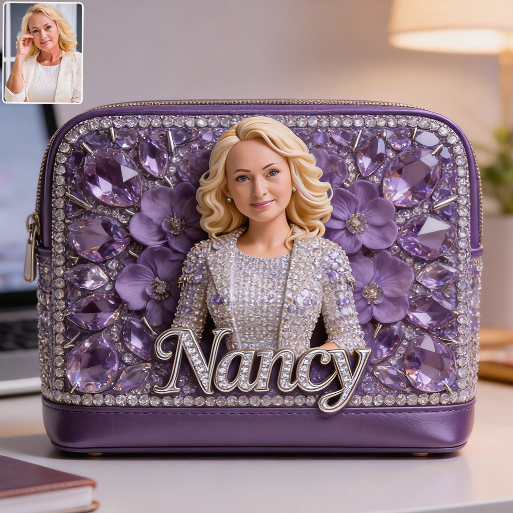 Jedes Foto, Blume - Personalisierte Selbstliebe Kosmetiktasche