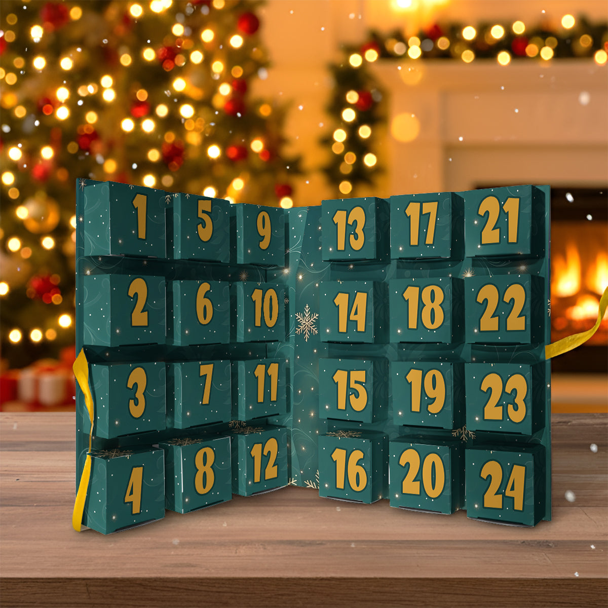 Cute Capybara 2025 Christmas - Personalized Rodent Animals (capybara, beaver, hamster, guinea pig) Folded Advent Calendar With Ornaments