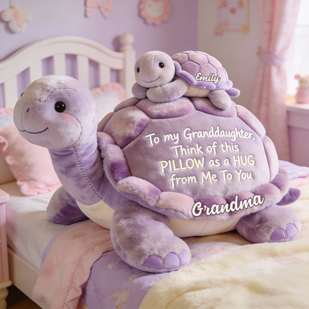 To my Granddaughter - Personalized Kid Faux Fur Shaped Pillow