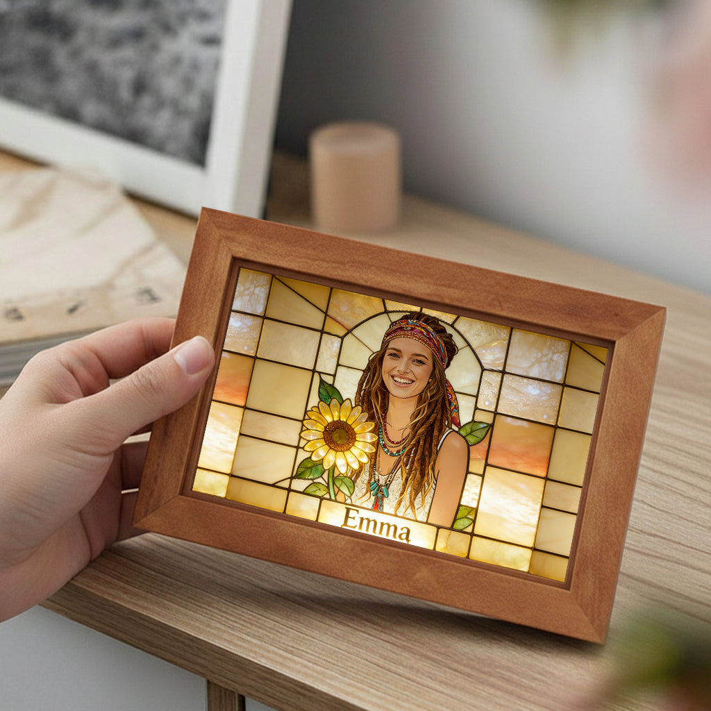 Personalisierte Geburtsblume & Name - Individuelle Holzbox zur Selbstliebe