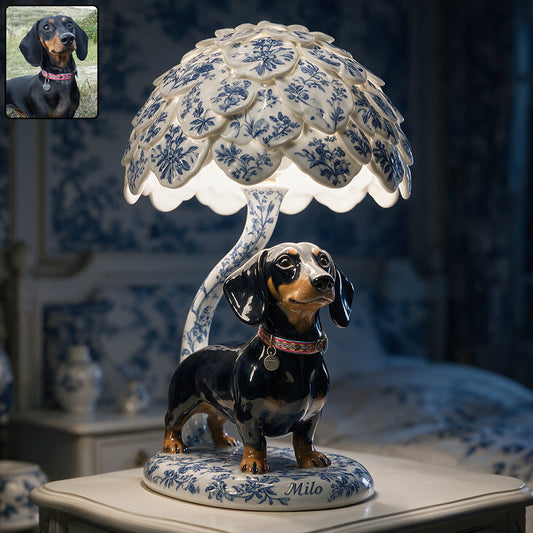 Hund Toile de Jouy - Personalisierte Hund Acryl LED Nachtlicht