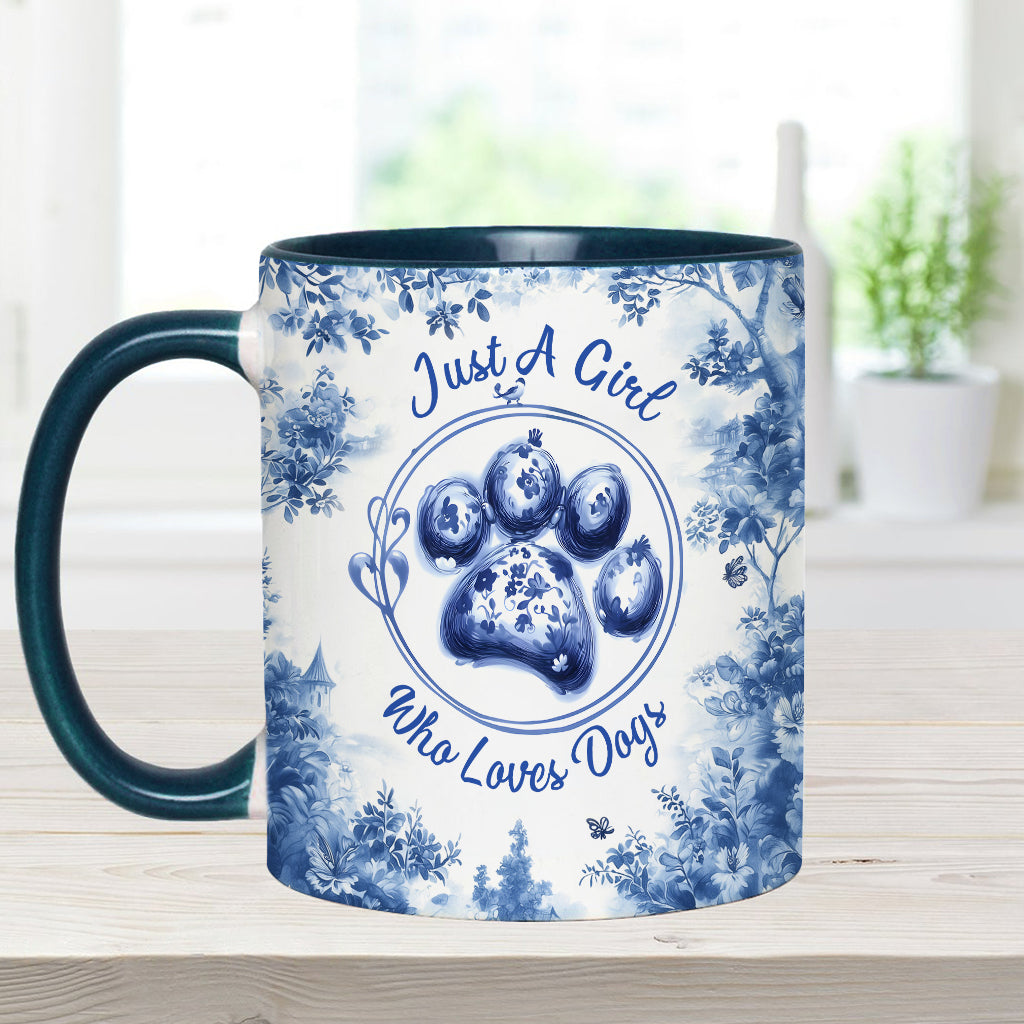 Just A Girl Who Loves Dogs - Personalized Dog Accent Mug