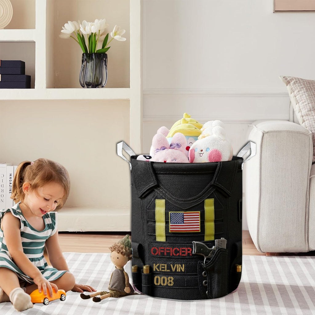 Dienen und Schützen – Personalisierter Aufbewahrungskorb für Polizeibeamte