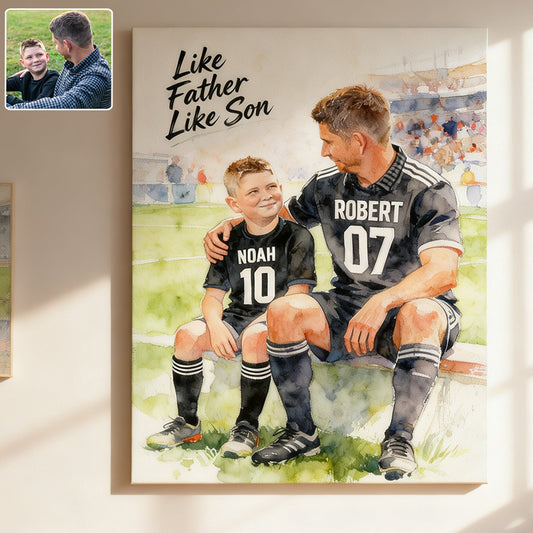 Personalisierte Sport - Individuelles Vater-Leinwandbild und Poster