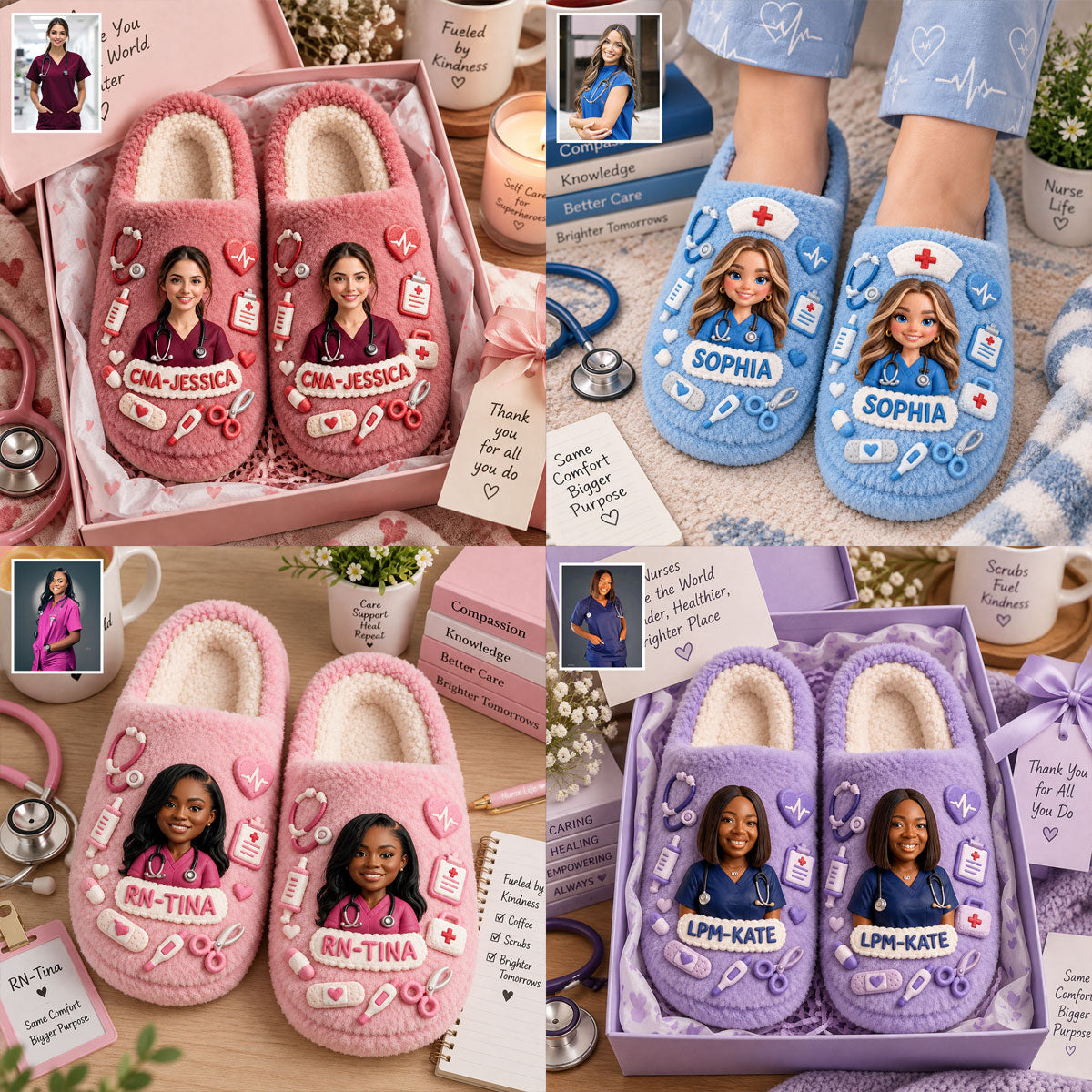 Nurse Life - Personalized Nurse Slippers