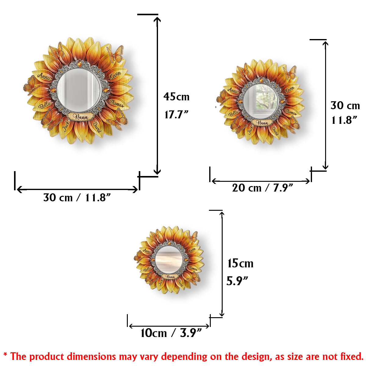 Beste Oma aller Zeiten – Personalisierter Oma-Wandspiegel