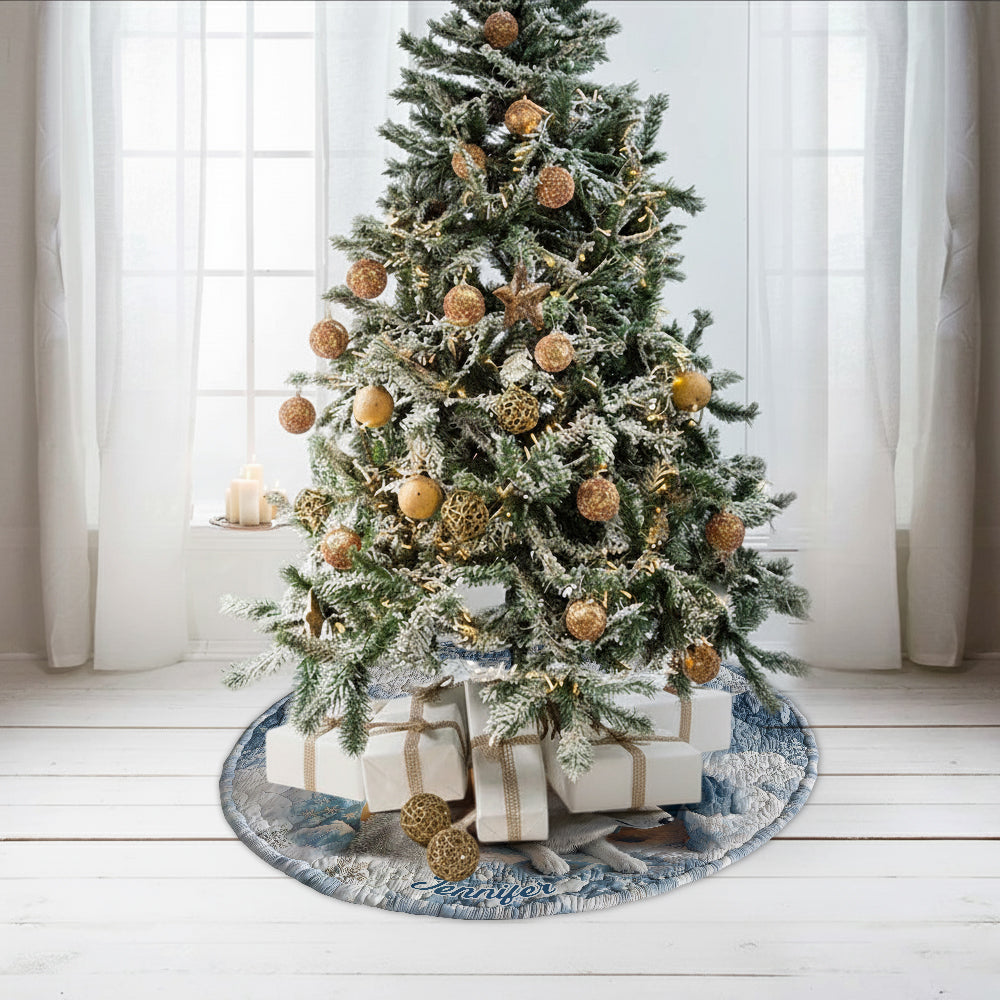 Winterwolf – Personalisierter Baumrock in Wolfsform