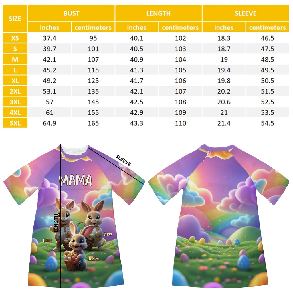 Oma Ostern - Personalisiertes Oster-Schlafshirt-Kleid