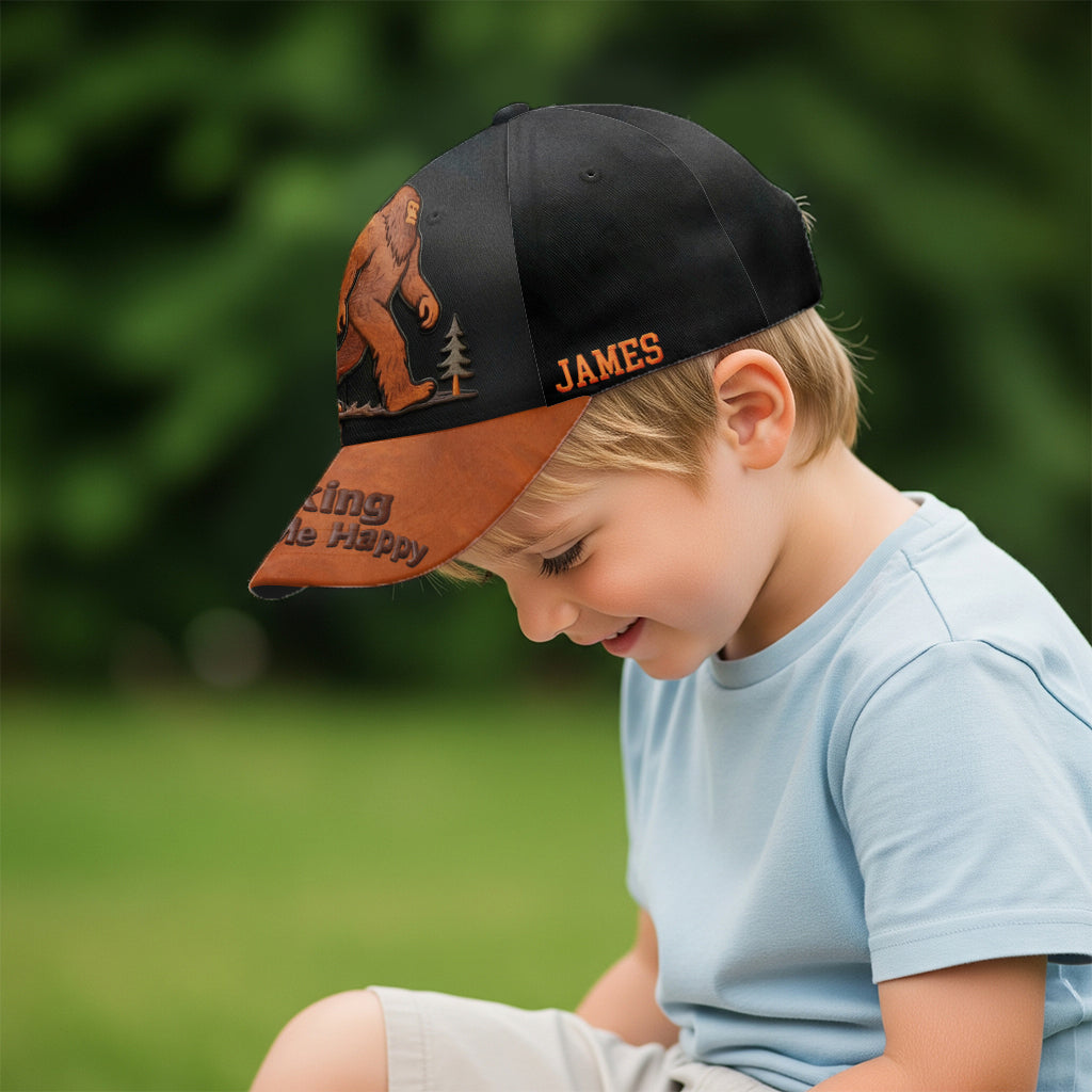 Wandern macht mich glücklich – Personalisierte klassische Wanderkappe