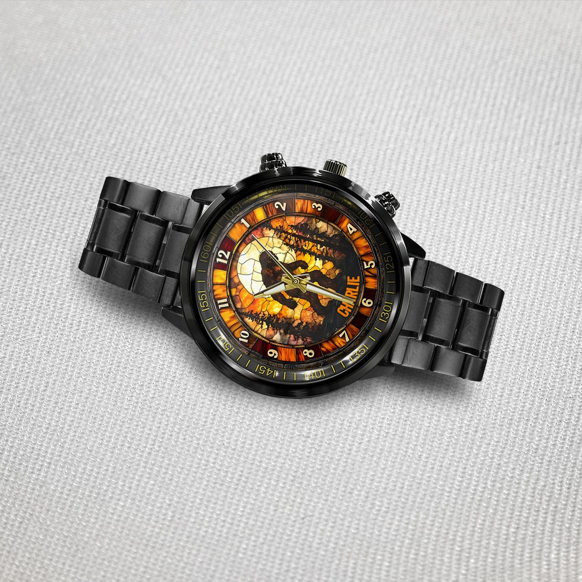 Sasquatch - Personalisierte Camping-Handuhr