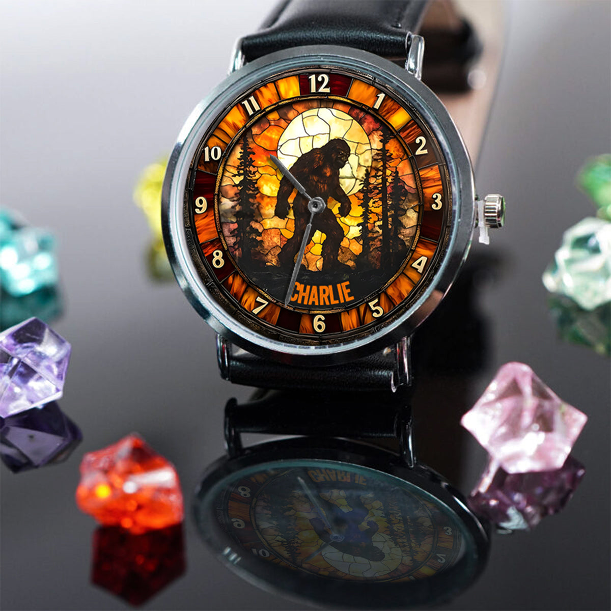 Sasquatch - Personalisierte Camping-Handuhr