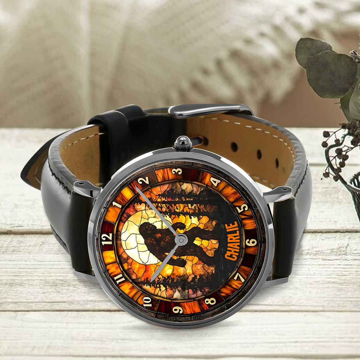 Sasquatch - Personalisierte Camping-Handuhr