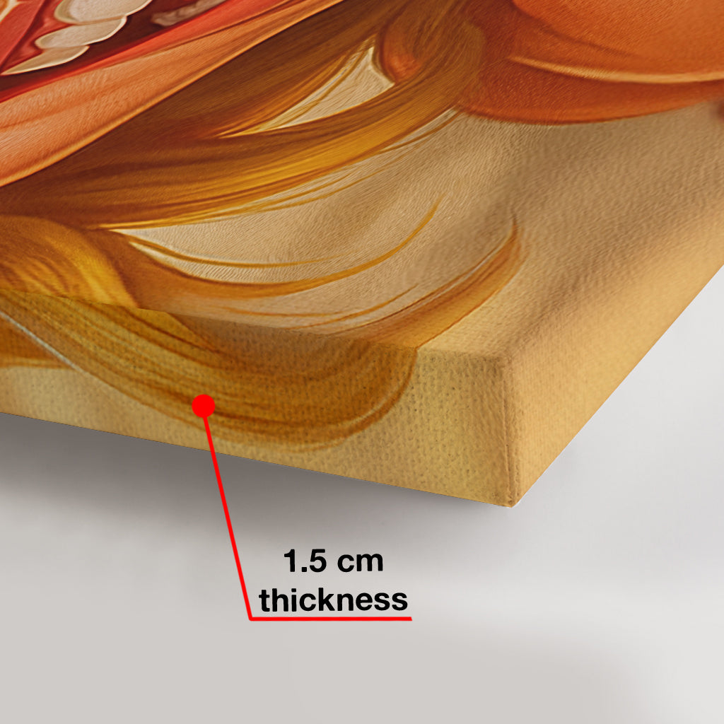 Lustiges Geschenk im cartoonhaften, übertriebenen Maskottchen-Stil – personalisierte Leinwand und Poster