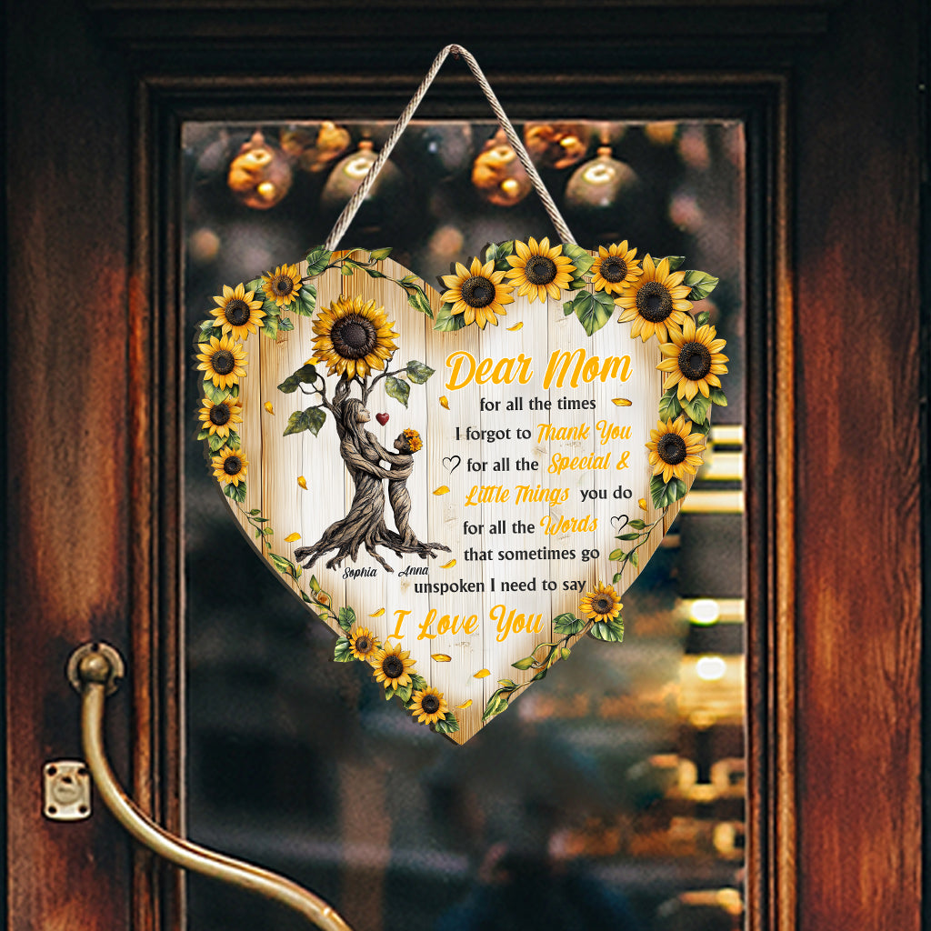 An meine Mama – Personalisiertes Holzschild in individueller Form