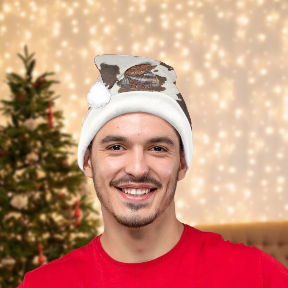 Liebe zu Hochlandrindern – Personalisierte Hochlandrind-Weihnachtsmannmütze
