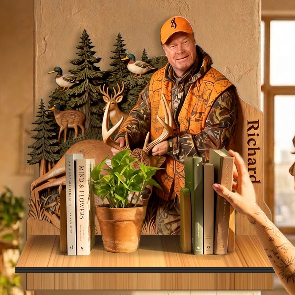 Wild Hunting - Personalized Hunting Wooden Floating Shelf
