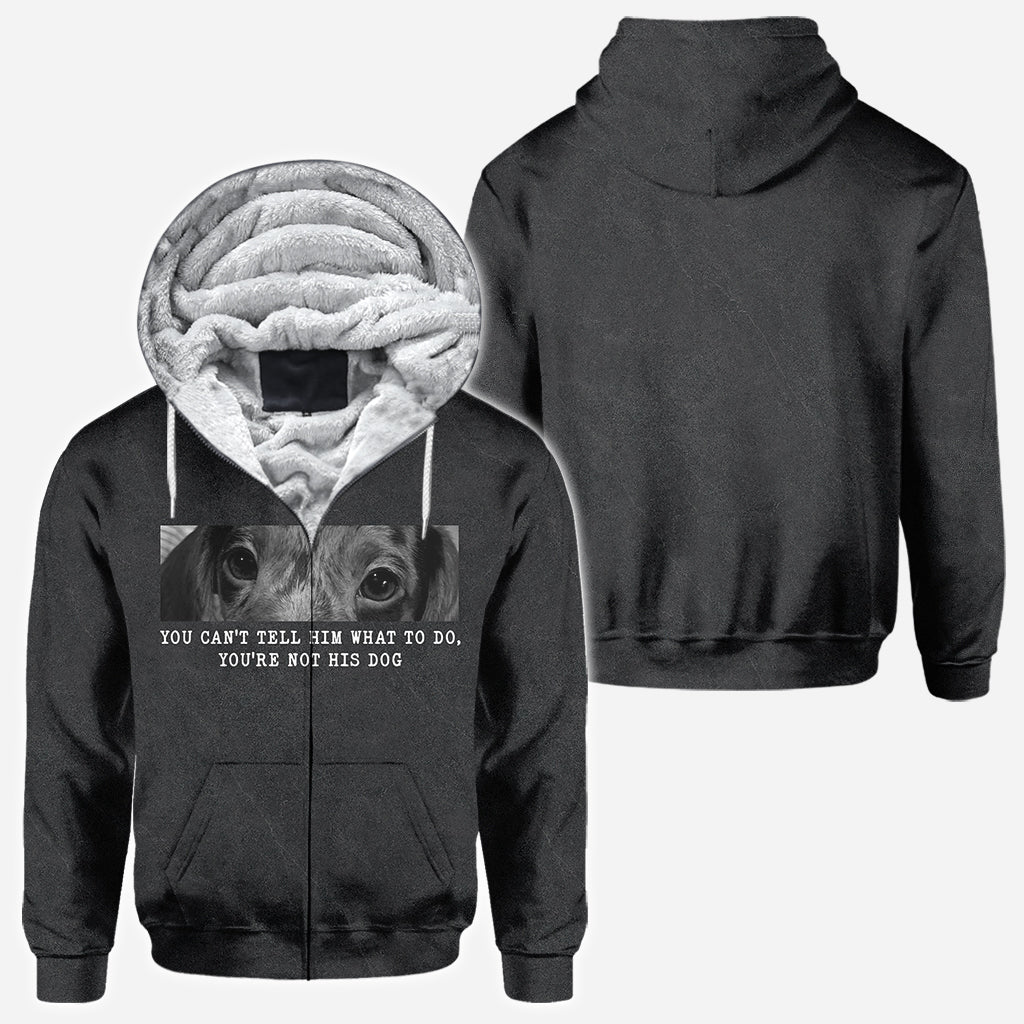 Du kannst ihm nicht vorschreiben, was er zu tun hat – du bist nicht sein Hund – personalisiertes T-Shirt mit Hundemotiv