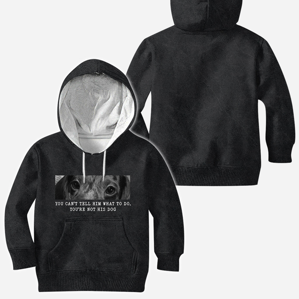 Du kannst ihm nicht vorschreiben, was er zu tun hat – du bist nicht sein Hund – personalisiertes T-Shirt mit Hundemotiv