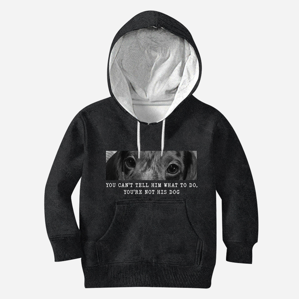 Du kannst ihm nicht vorschreiben, was er zu tun hat – du bist nicht sein Hund – personalisiertes T-Shirt mit Hundemotiv