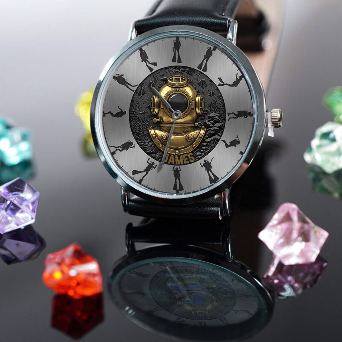 Time To Dive - Personalized Scuba Diving Hand Watch