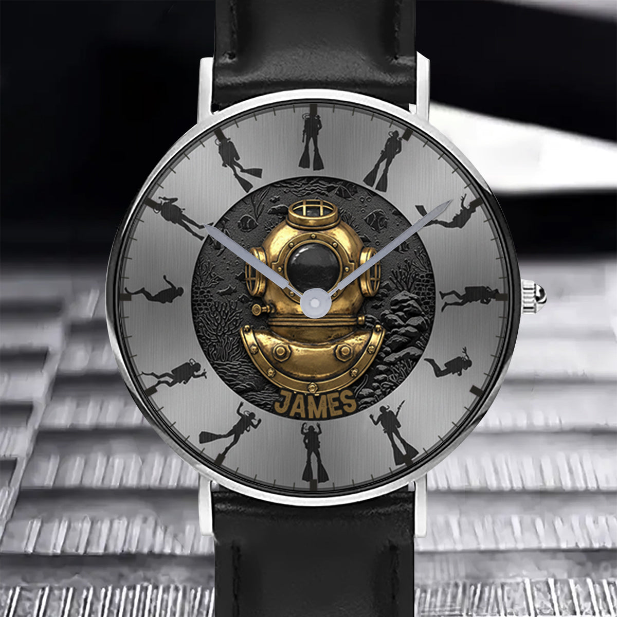 Time To Dive - Personalized Scuba Diving Hand Watch