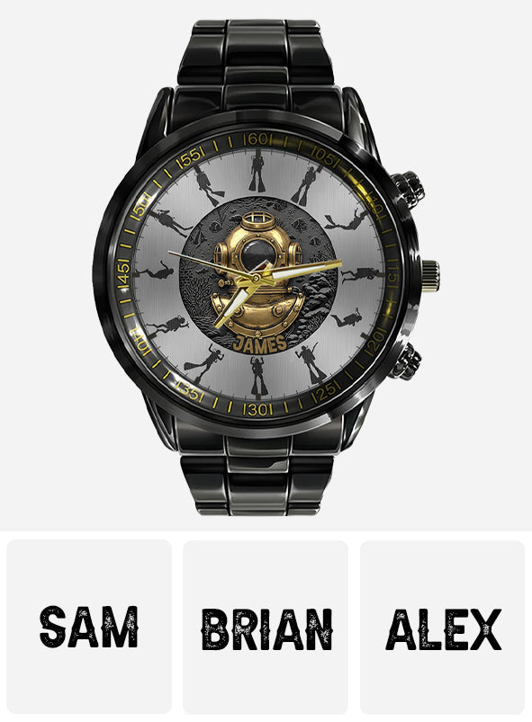 Time To Dive - Personalized Scuba Diving Hand Watch