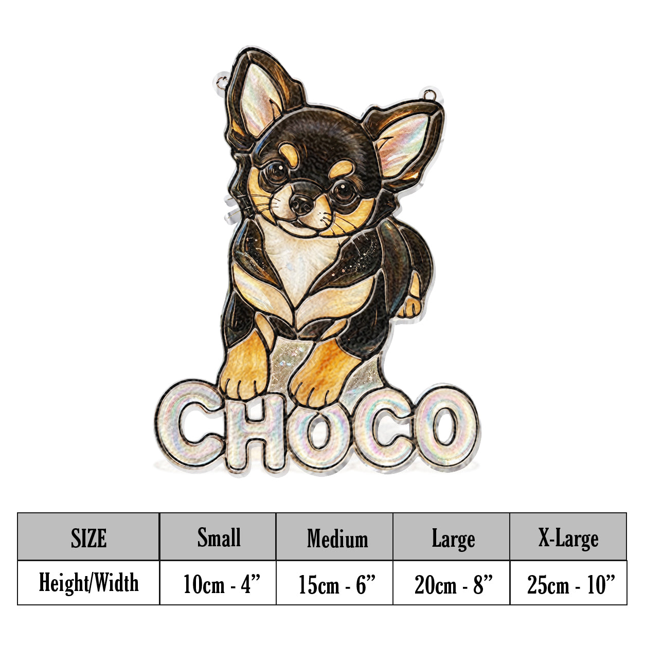 Any Pet Photo - Personalized Dog 3D Printed Glass Suncatcher