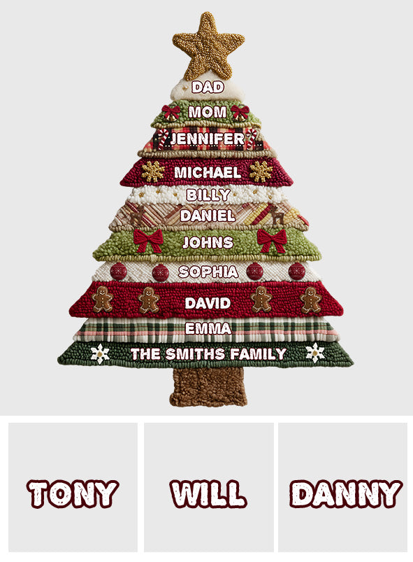 Frohe Weihnachten – Personalisierter, rutschfester Familienteppich