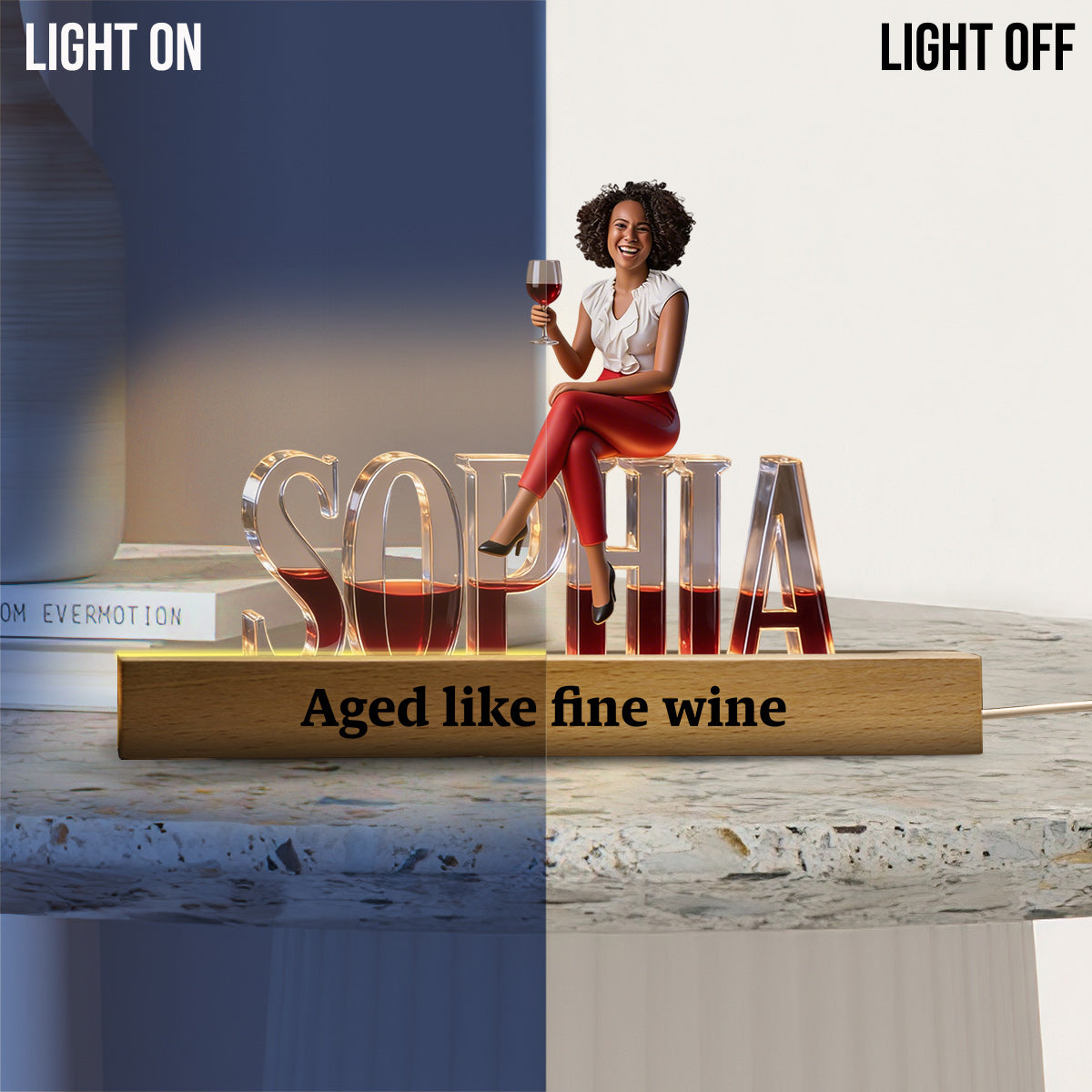 Cocktail-Liebhaber - Personalisierte Cocktail-förmige LED-Nachtlampe