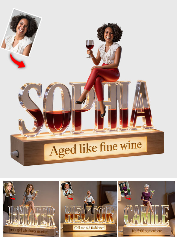 Cocktail-Liebhaber - Personalisierte Cocktail-förmige LED-Nachtlampe
