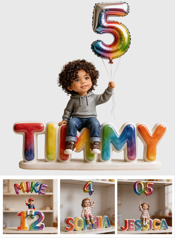 Geburtstagsgeschenk für Kinder - Personalisierte Acrylplakette in Sonderform
