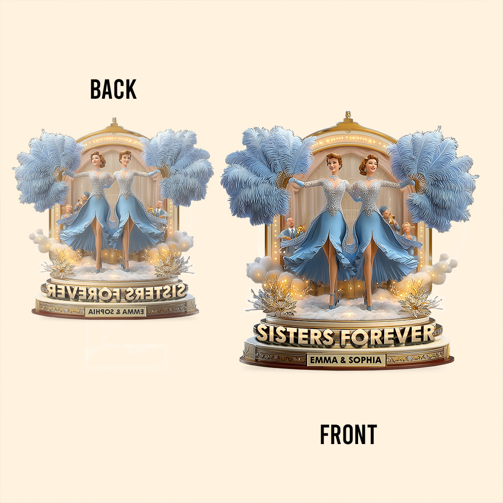 Für immer Schwestern – Personalisierte Acrylplakette in individueller Form für Geschwister