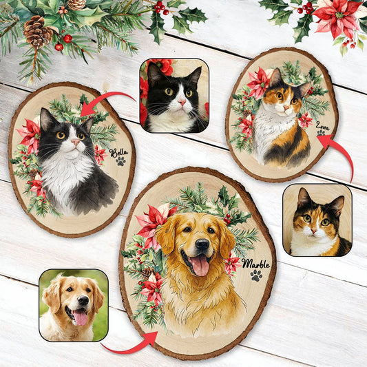 Haustierporträt – Personalisiertes, individuell geformtes Holzschild für Hunde