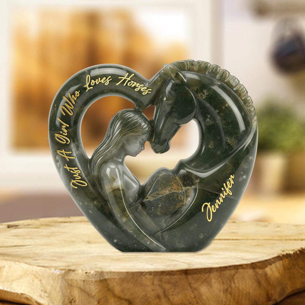 Just a Girl Who Loves Horses - Personalized Horse Custom Shaped Acrylic Plaque