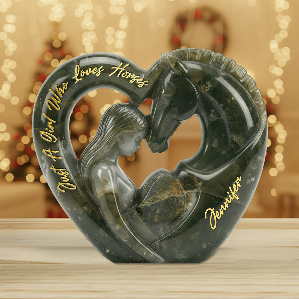 Just a Girl Who Loves Horses - Personalized Horse Custom Shaped Acrylic Plaque