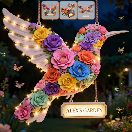 Mein schöner Garten – Personalisiertes LED-Gartenlicht-Acrylschild