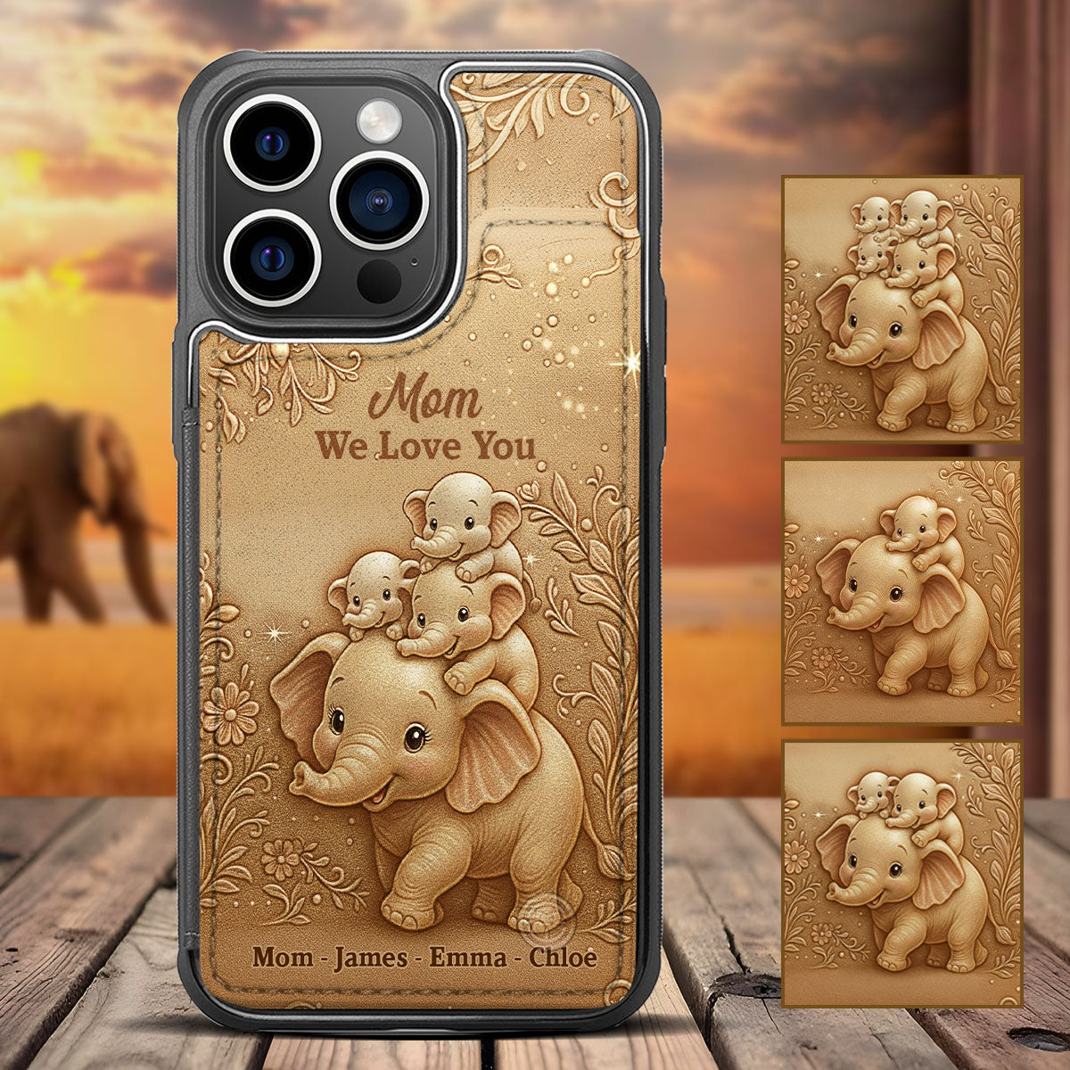 Wir lieben dich – Personalisierte Handyhülle mit Volldruck für Mama