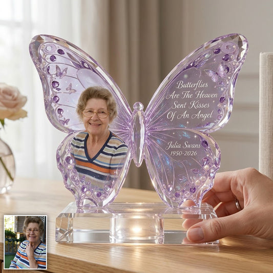 Küsse des Himmels - Personalisierte Gedenktafel in individueller Form