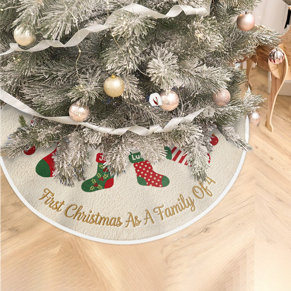 Erstes Weihnachtsfest als Familie - Personalisierte Baumdecke für die Familie