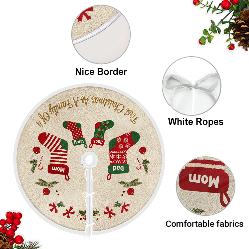 Erstes Weihnachtsfest als Familie - Personalisierte Baumdecke für die Familie