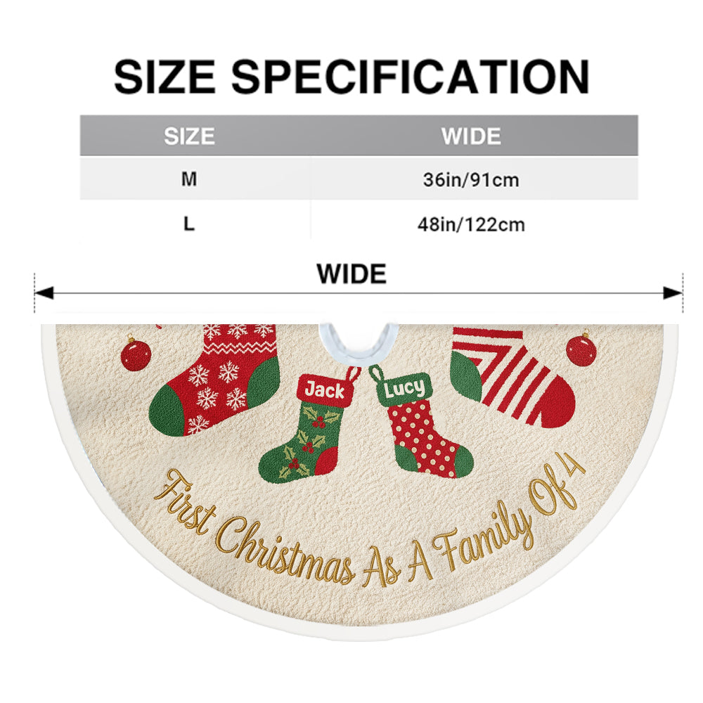 Erstes Weihnachtsfest als Familie - Personalisierte Baumdecke für die Familie