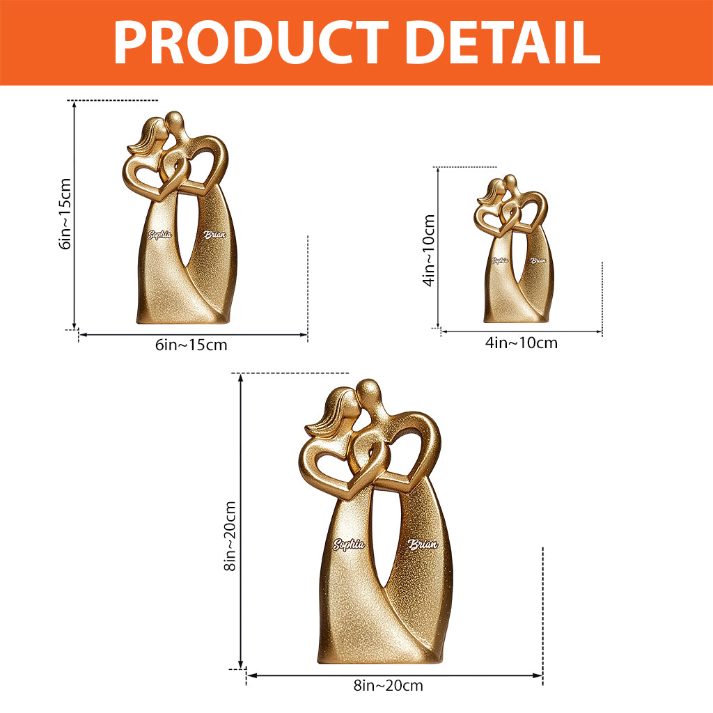 Du & Ich – Personalisierte Acrylplakette für Paare in individueller Form