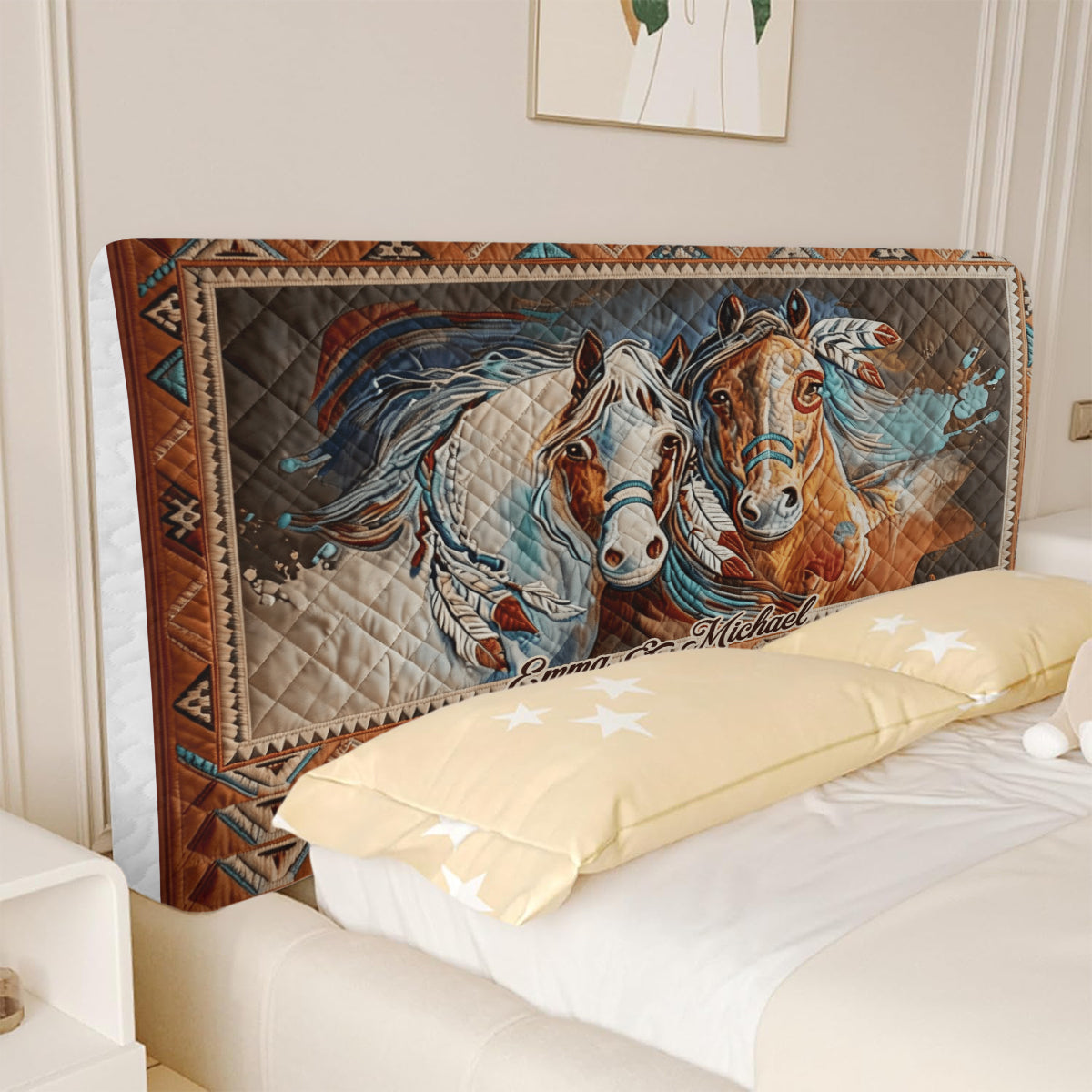 Pferdepaar – Personalisierter Pferdekopfteilbezug