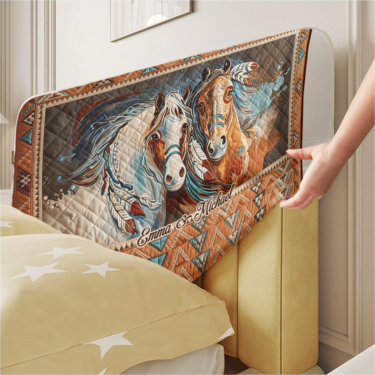 Pferdepaar – Personalisierter Pferdekopfteilbezug