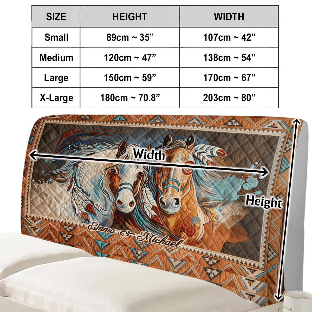 Pferdepaar – Personalisierter Pferdekopfteilbezug