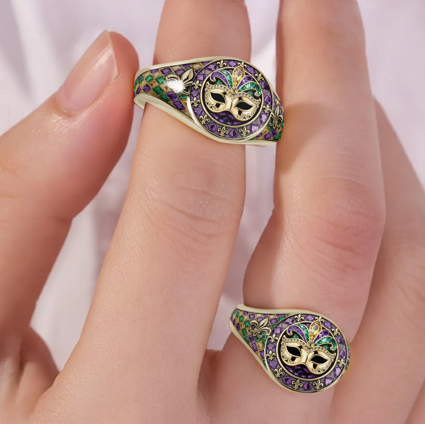 It's Mardi Gras Y'all - Personalized Mardi Gras Signet Ring