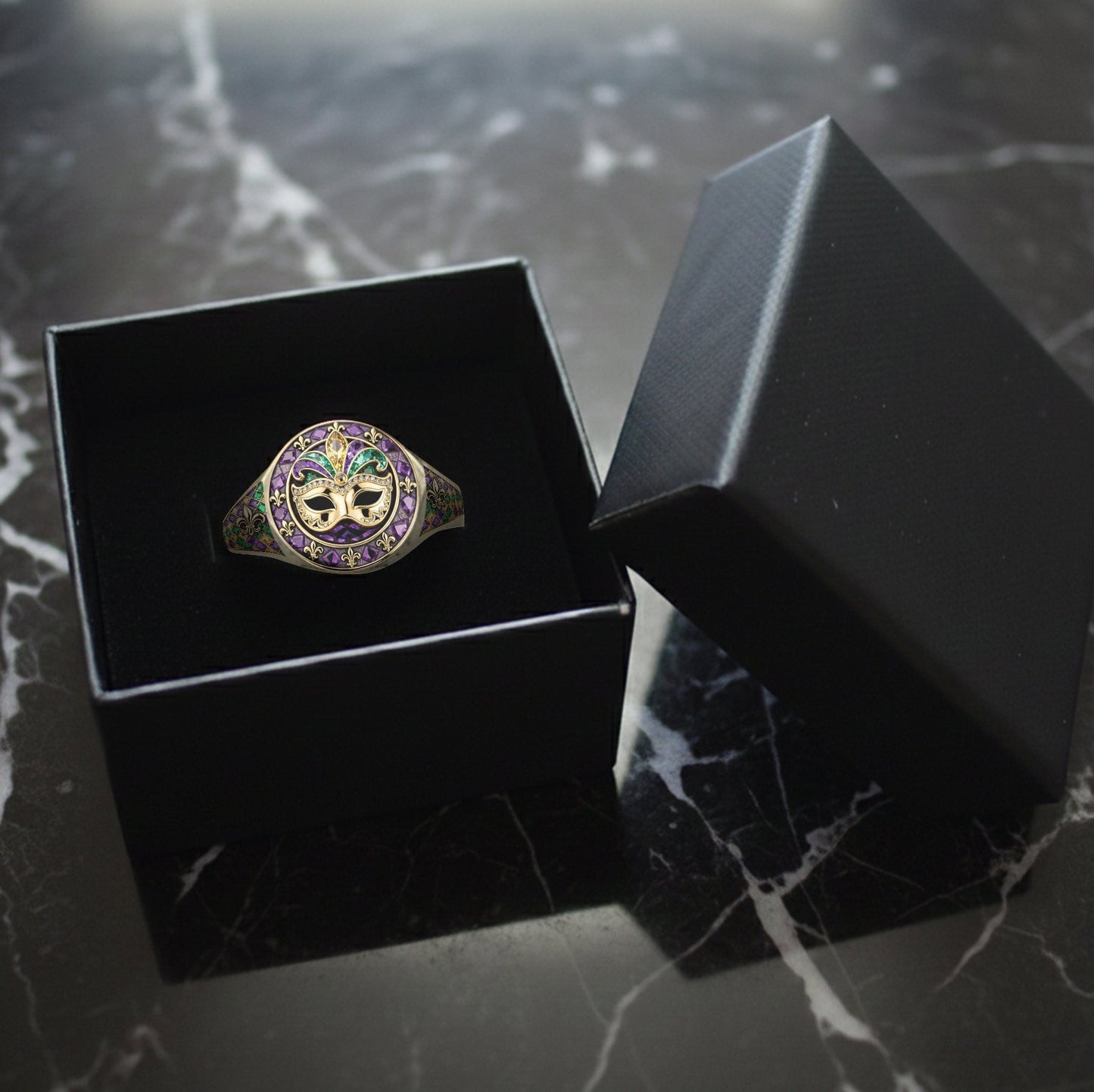 It's Mardi Gras Y'all - Personalized Mardi Gras Signet Ring