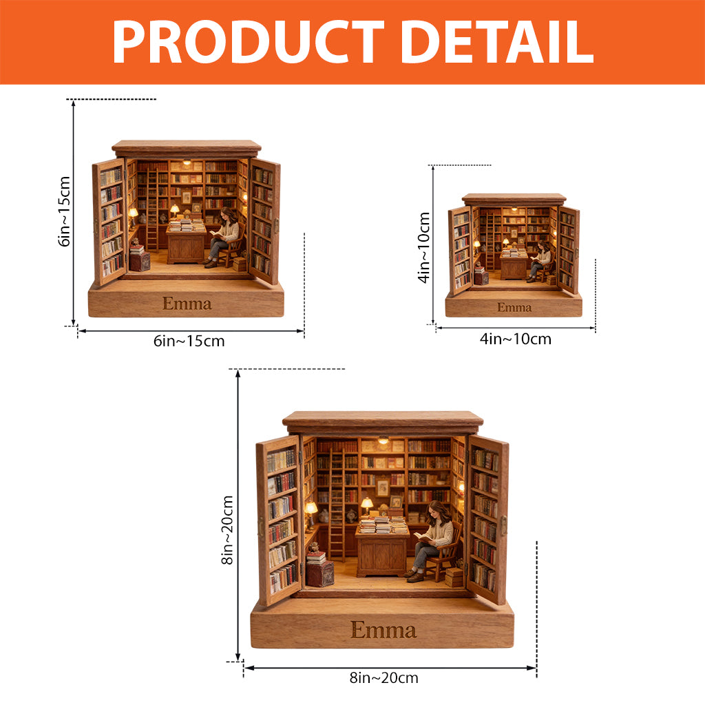 Buchhandlung – Personalisierte Acrylplakette in individueller Buchform