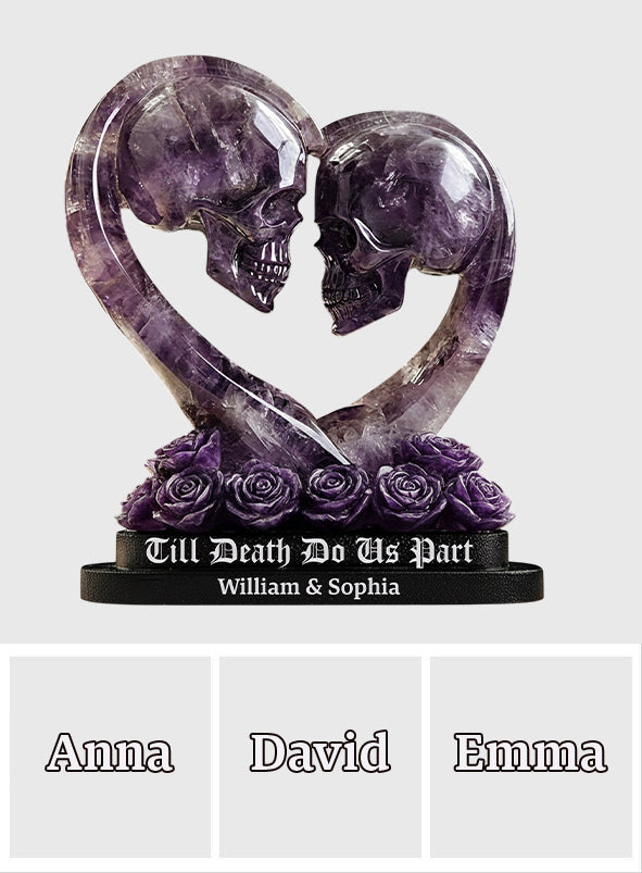 Till Death Do Us Part, Amethyst Styled Gothic Couple - Personalized Couple Custom Shaped Acrylic Plaque